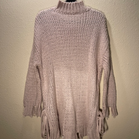 Distressed Beige Oversized Sweater - Picture 4 of 5